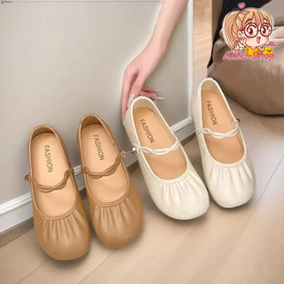 Anna shop รองเท้าคัชชู รองเท้าผู้หญิงแฟชั่น ทรงมินิมอล งาน PVC มาใหม่ T330