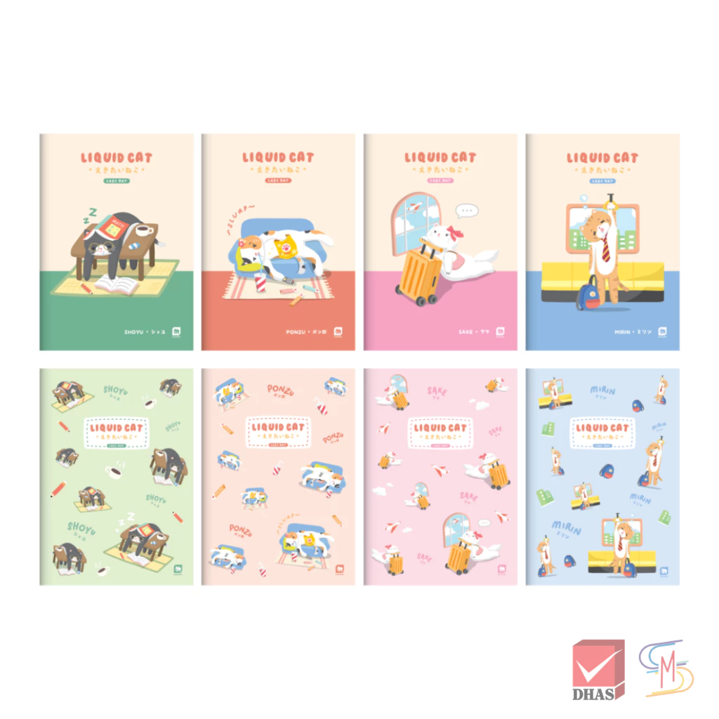 Elephant ตราช้าง สมุดโน๊ต สมุดบันทึก A6 ลิควิดแคท V.2 (คละลาย) จำนวน 2 เล่ม/แพ็ค