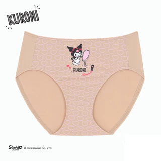 B'me กางเกงในเอวกลาง Kuromi 1 รุ่น ME7097 สีนู้ด สีเทาเข้ม สีฟ้า สีโอลด์โรส