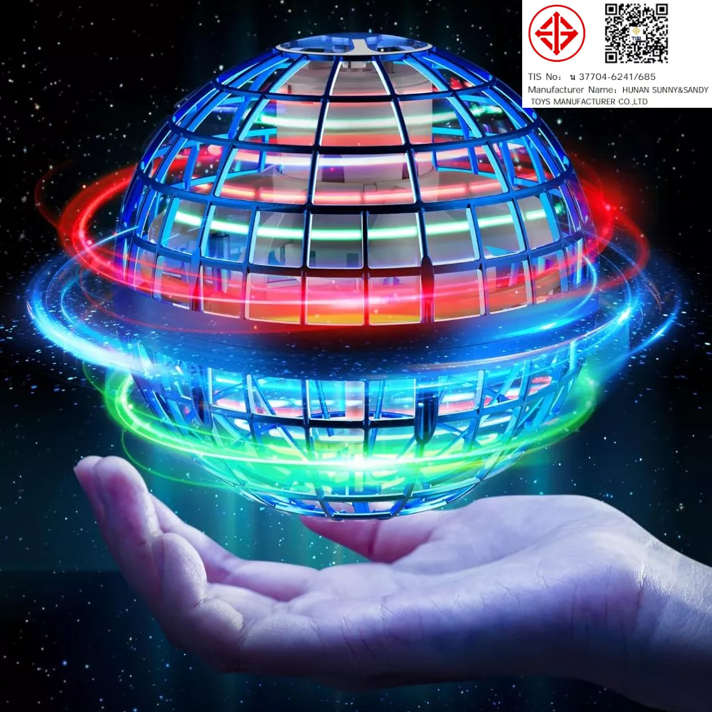 ⚡จัดส่งใน 24 ชั่วโมง⚡Flynova Pro UFO ลูกบอลบินวิเศษ ฟลายอิ้ง ลูกบอลหมุน ลูกบอลเสียงหึ่งๆ LED หมุนได้