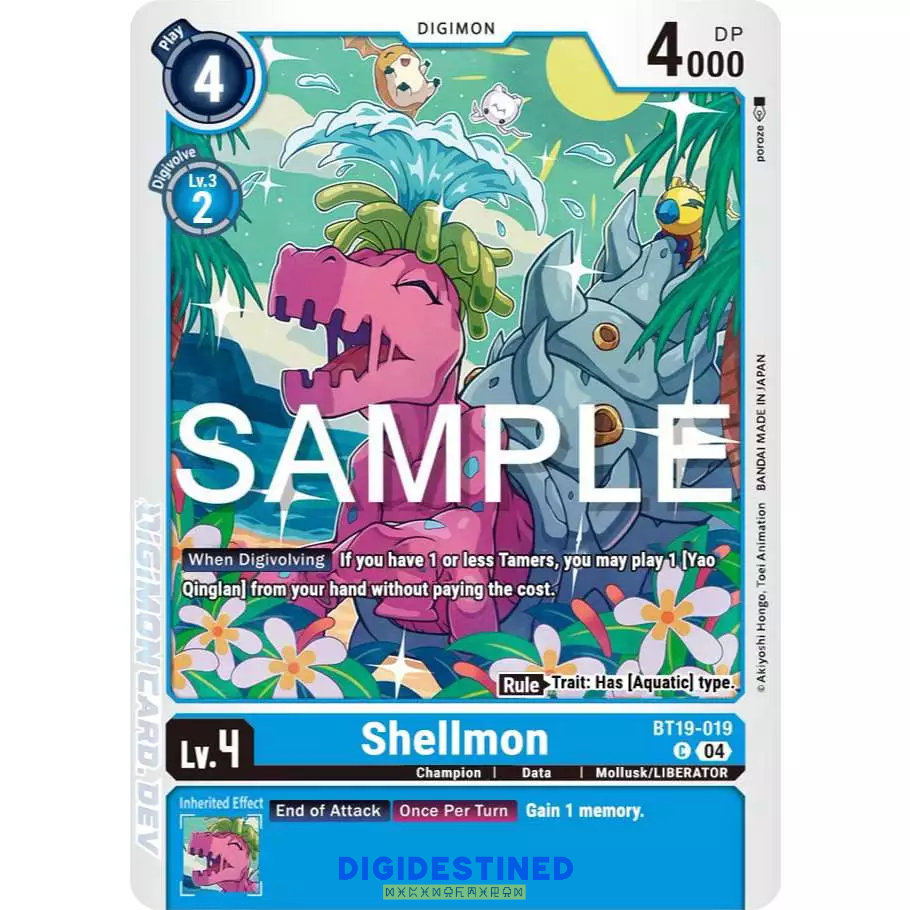 [Digimon] Shellmon BT19-019 Digimon Card การ์ดสะสมดิจิม่อน ร้านDDN