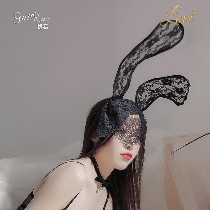 คาดผมหูกระต่าย ปิดตา พร้อมส่ง P3 เซ็กซี่ สีดำ love888th