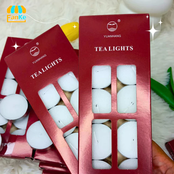 FanKe เทียน เทียนทีไลท์ (10 ชิ้น/แพ็ค) เทียนสปา เทียนถ้วย เทียนสีขาว ไร้ควัน จุดนานถึง 4 ชั่วโมง