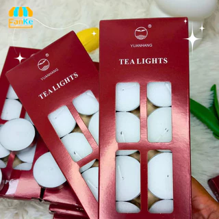 FanKe เทียน เทียนทีไลท์ (10 ชิ้น/แพ็ค) เทียนสปา เทียนถ้วย เทียนสีขาว ไร้ควัน จุดนานถึง 4 ชั่วโมง