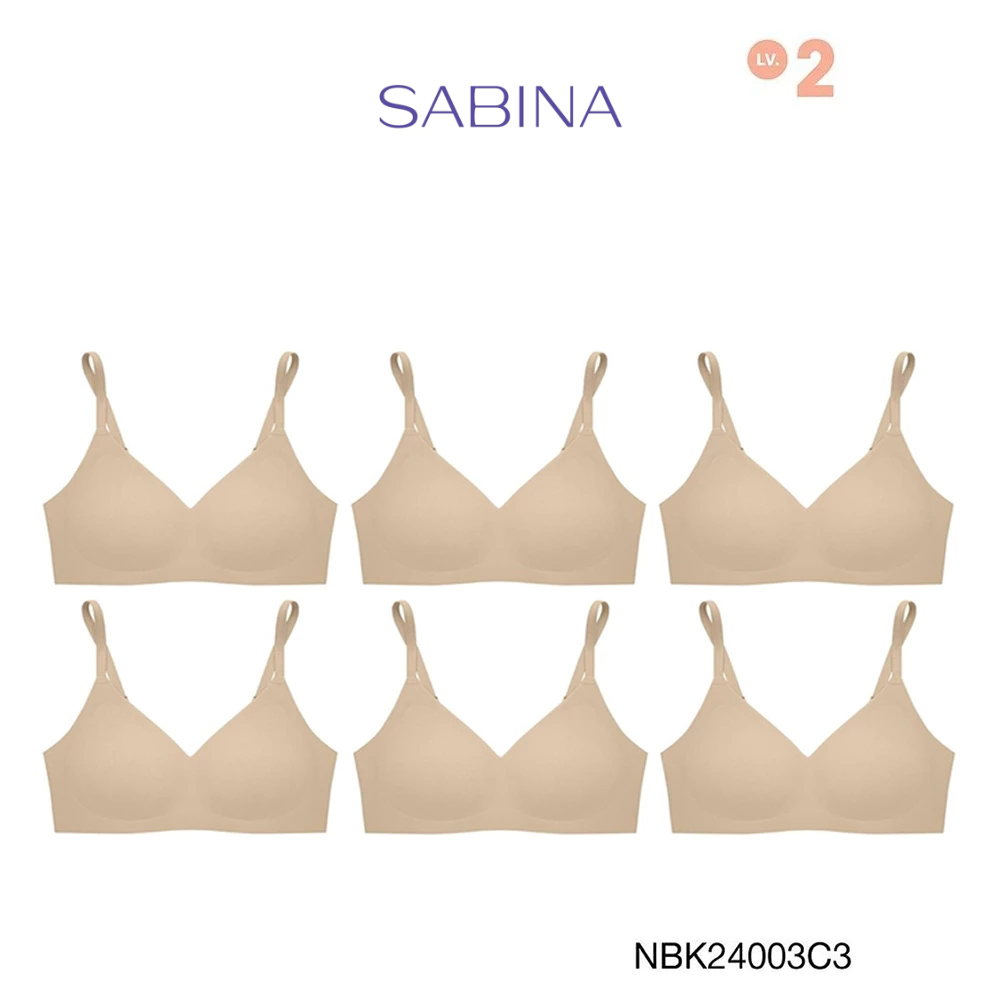 [Online Exclusive]Sabina เสื้อชั้นใน (Set 6 ชิ้น)Soft Collection Level 2 ไร้ตะเข็บ ไร้โครง รหัส NBK2