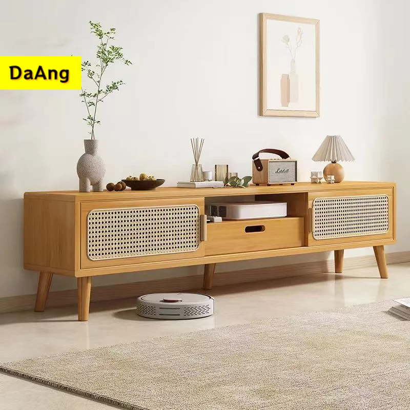 🚗จัดส่งรวดเร็ว-ตู้เก็บของตั้งพื้นตู้เก็บของหวายตู้วางทีวี