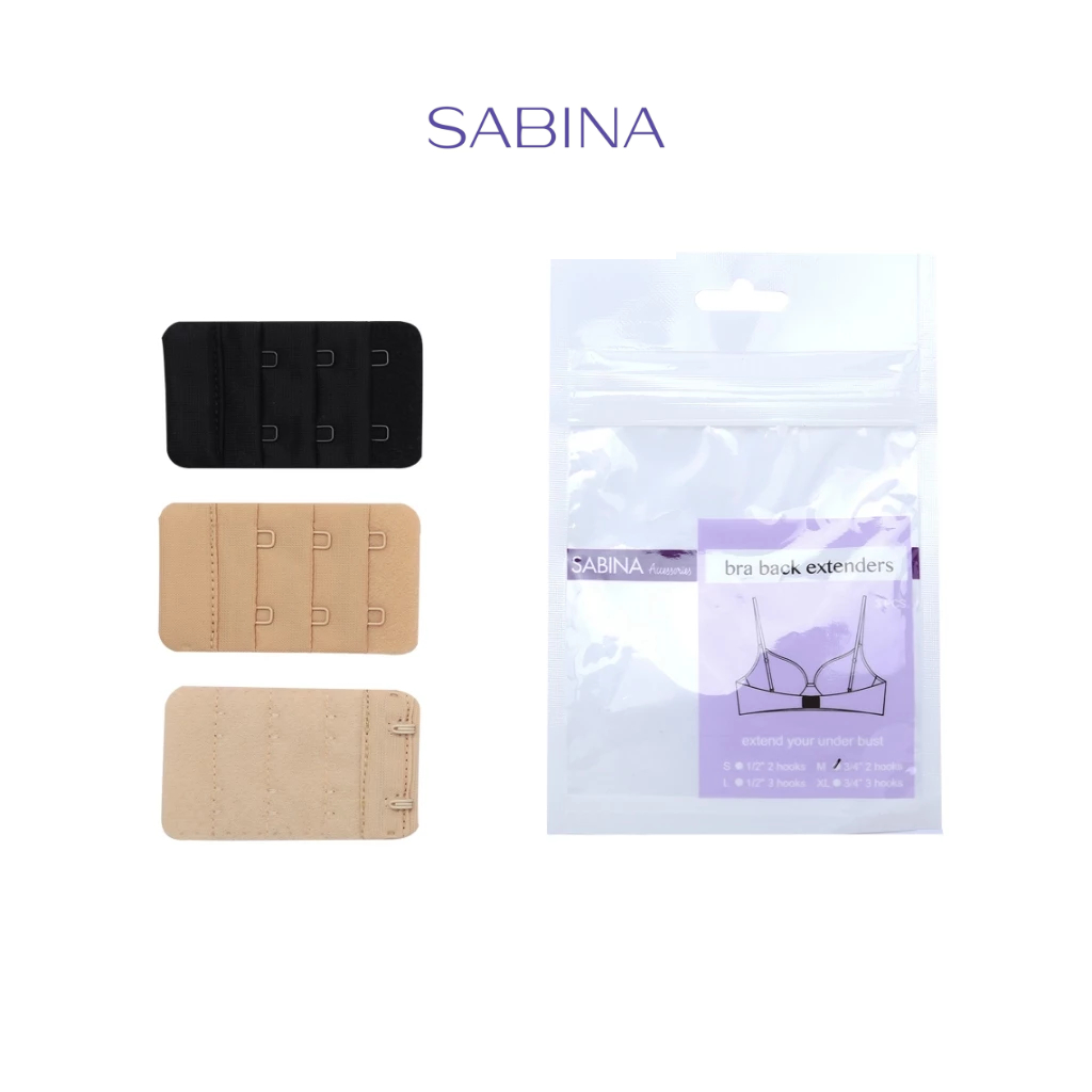 Sabina ตะขอต่อ (แพ็ค 3 ชิ้น) รหัส SZR1202AS สีดำ/สีเนื้อ /สีครีม
