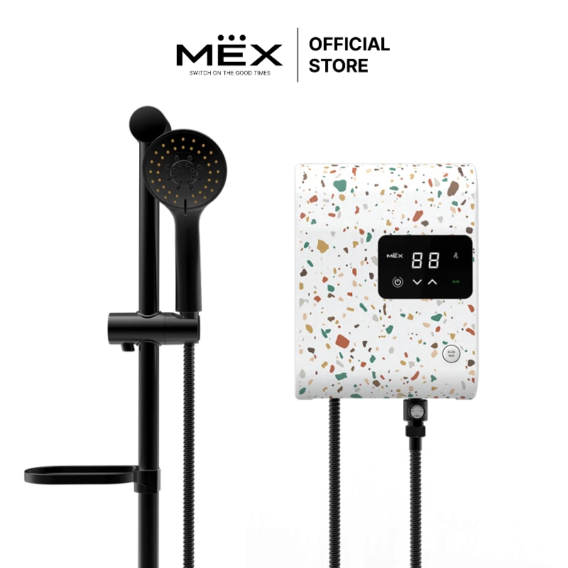 MEX เครื่องทำน้ำอุ่น 5,100W : รุ่น CUBE 5E (TZ) : ลาย TERRAZZO