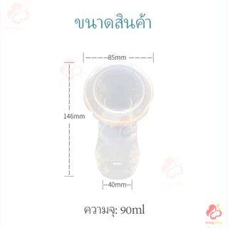 IVORYBABY ที่ปั้มนม กรวยปั๊มนมสูญญากาศ ปั้มนม พร้อมฝาปิด ขวดซิลิโคน ปั้มนมด้วยมือ กรวยปั้มนม