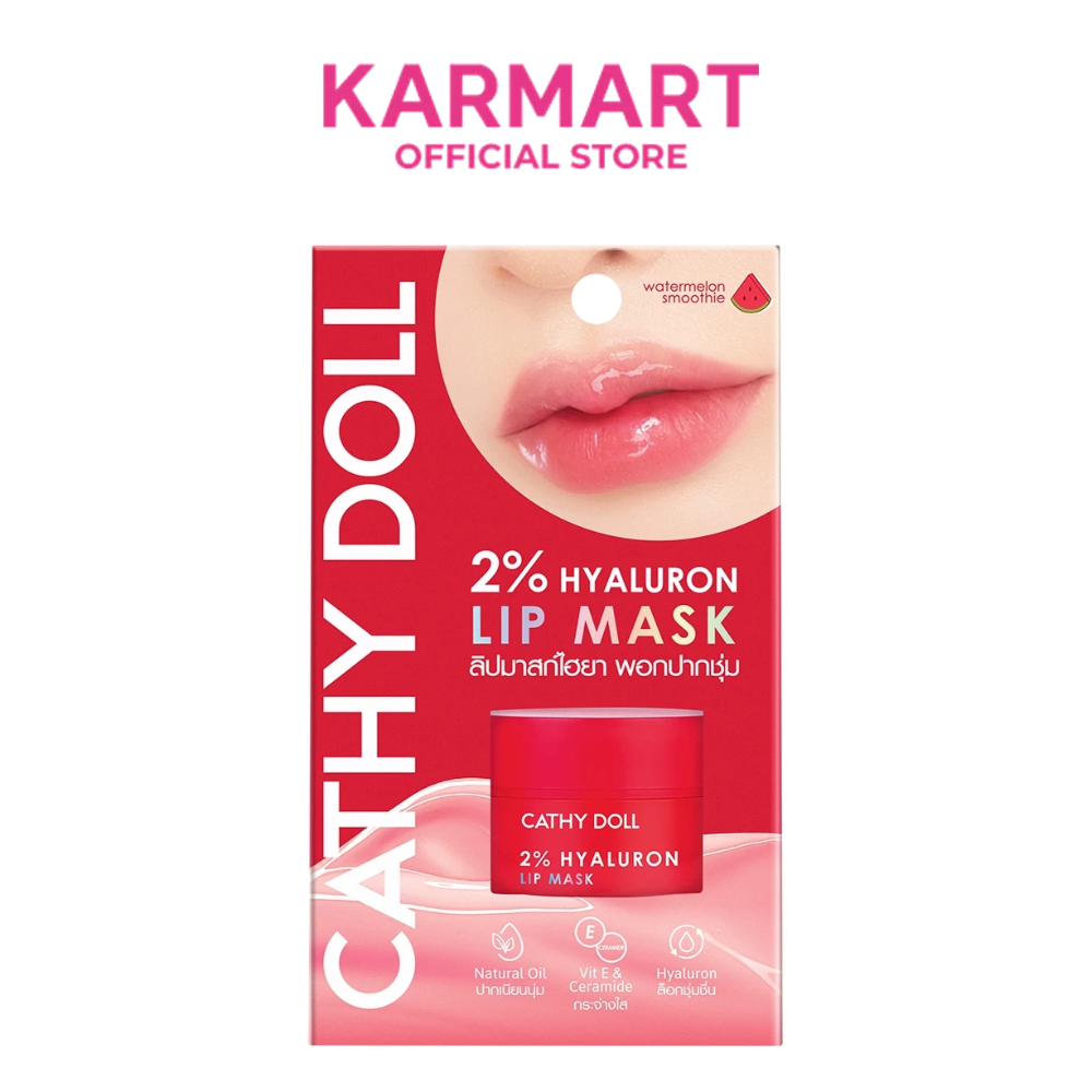 CATHY DOLL 2%ไฮยาลูรอนลิปมาสก์4.5G [Y24] ลิปมาสก์บำรุงริมฝีปาก เติมร่องปากให้อิ่มฟู เผยปากฉ่ำอิ่มน้ำ