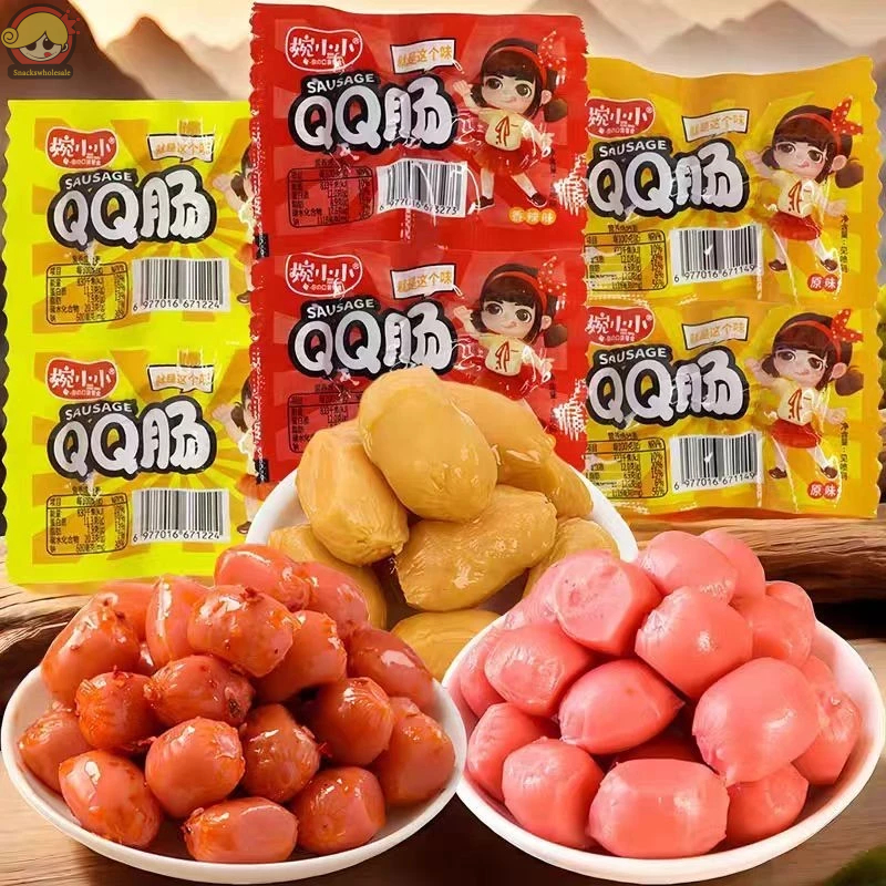 ไส้กรอก มินิฮอทดอกปรุงรสหม่าล่า(รสเผ็ด)1 กระปุก50ซอง) สินค้าพิมพ์วันที่ผลิตบนซอง)เผ็ดอร่อยต้องลอง