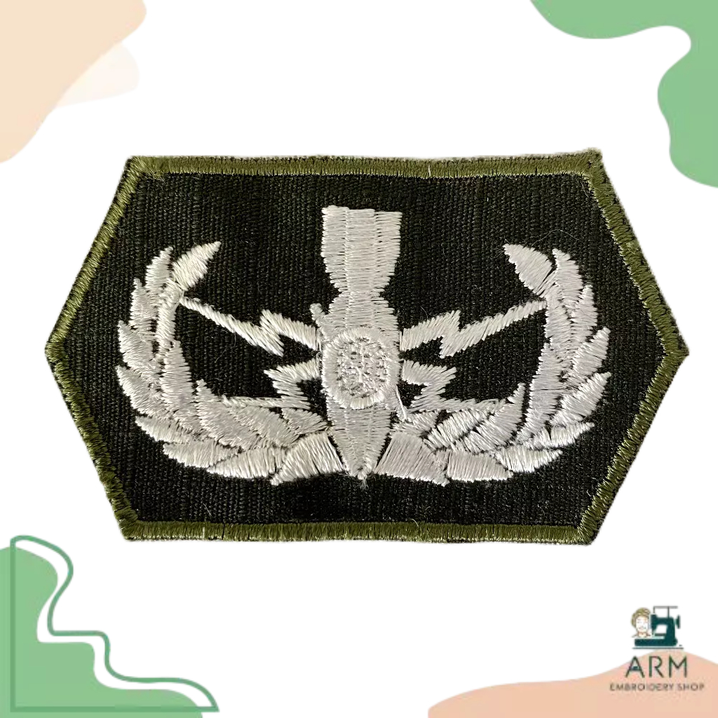 อาร์มปัก EOD (Explosive Ordnance Disposal) หน่วยเก็บกู้ระเบิด ติดเสื้อ/ติดเครื่องแบบ