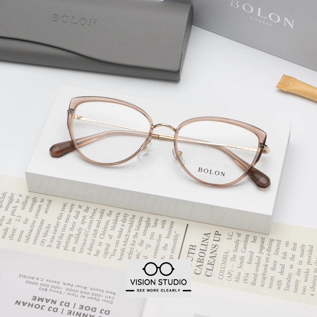แว่นสายตา BOLON รุ่น Prague BJ6156 B21 Transparent Brown / Gold