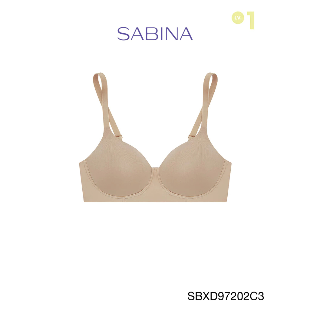 [Online Exclusive]  SABINA BRALESS | PERFECT BRA เสื้อชั้นในไม่มีโครง Seamless Fit รหัส SBXD97202C3 สีเนื้อเข้ม