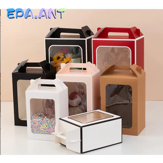 🌈EPA🌈กล่องหน้าใส กล่องของขวัญแบบ DIYพับเองได้ มี3ขนาด ทรงหูจับ