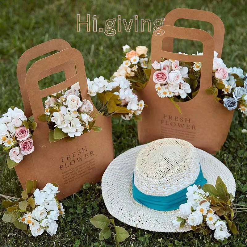 กระเป๋าใส่ดอกไม้ กระเป๋าหูหิ้วได้ จัดดอกไม้ หลากสี พร้อมส่ง ราคา ถูกที่สุด ดีลบีเคเค แกลเลอรีภาพที่ 2