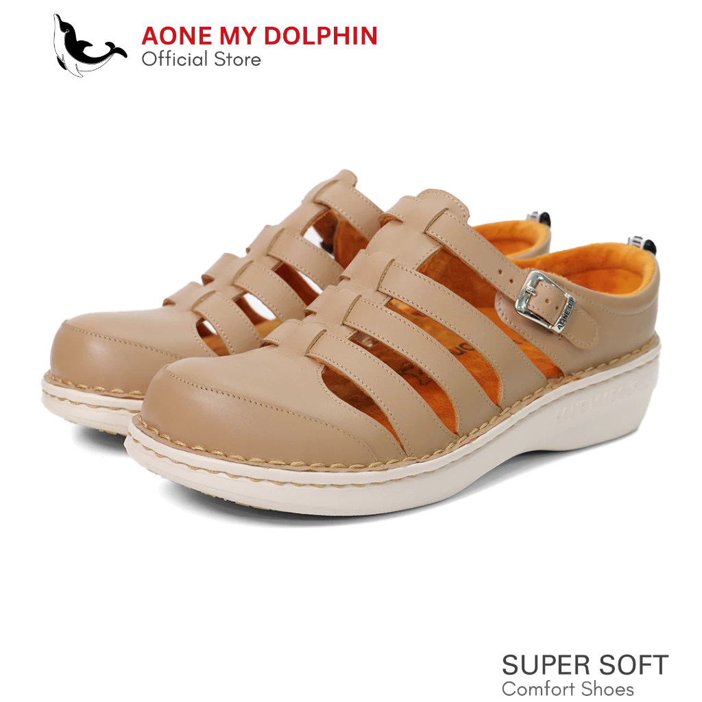 [ลิขสิทธิ์แท้] Aone My Dolphin รุ่นExtra D14 แบบครึ่งส้น รองเท้าเพื่อสุขภาพ ช่วยบรรเทาภาวะรองช้ำและเ