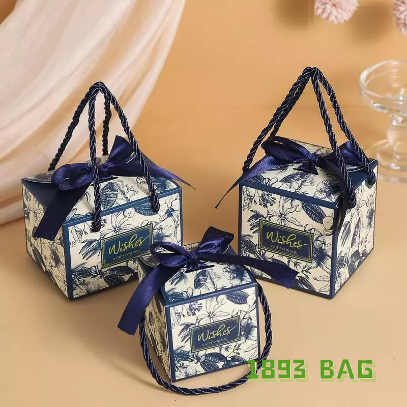กล่องของขวัญ ลายดอกไม้ ขนาด 7 ซม./8.5ซม./10 ซม. ใส่ของชำร่วย สต๊อกจำนวนมาก พร้อมส่ง
