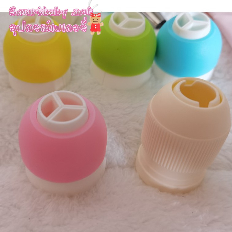 🍑BY🍑ตัวล็อคหัวบีบครีม ตัวล็อคหัวบีบ ตัวล็อคหัวบีบเค้ก สีเบจมีสองขนาด M-L พลาสติกดี - รูปที่ 6