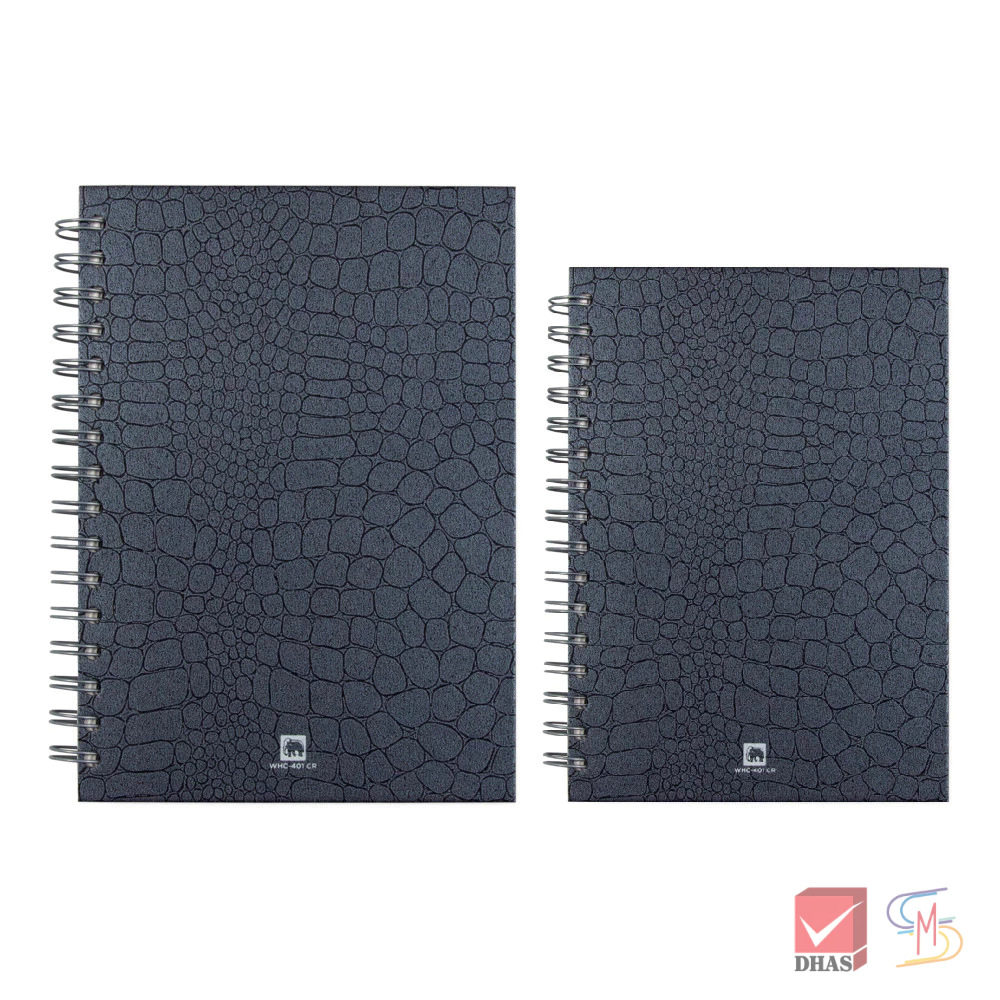 Elephant ตราช้าง สมุดโน๊ต สมุดริมลวด ปกแข็ง A5 และ A6 70G 150S CROC จำนวน 1 เล่ม