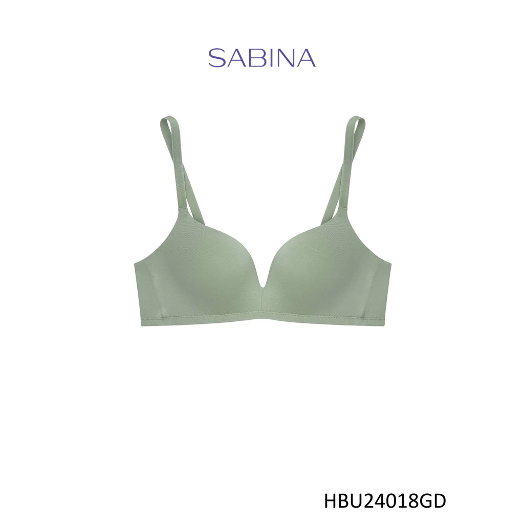 Sabina Habpy Pretty Perfect Level 1 เสื้อชั้นใน  ไร้โครง รหัส HBU24018GD - สีเขียวเข้ม