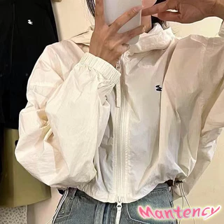 เสื้อแจ็คเก็ตป้องกันแสงแดดหลวมสั้นผู้หญิงเสื้อบางฤดูร้อนเสื้อแจ็คเก็ตคลุมด้วยผ้าอเนกประสงค์-MTY