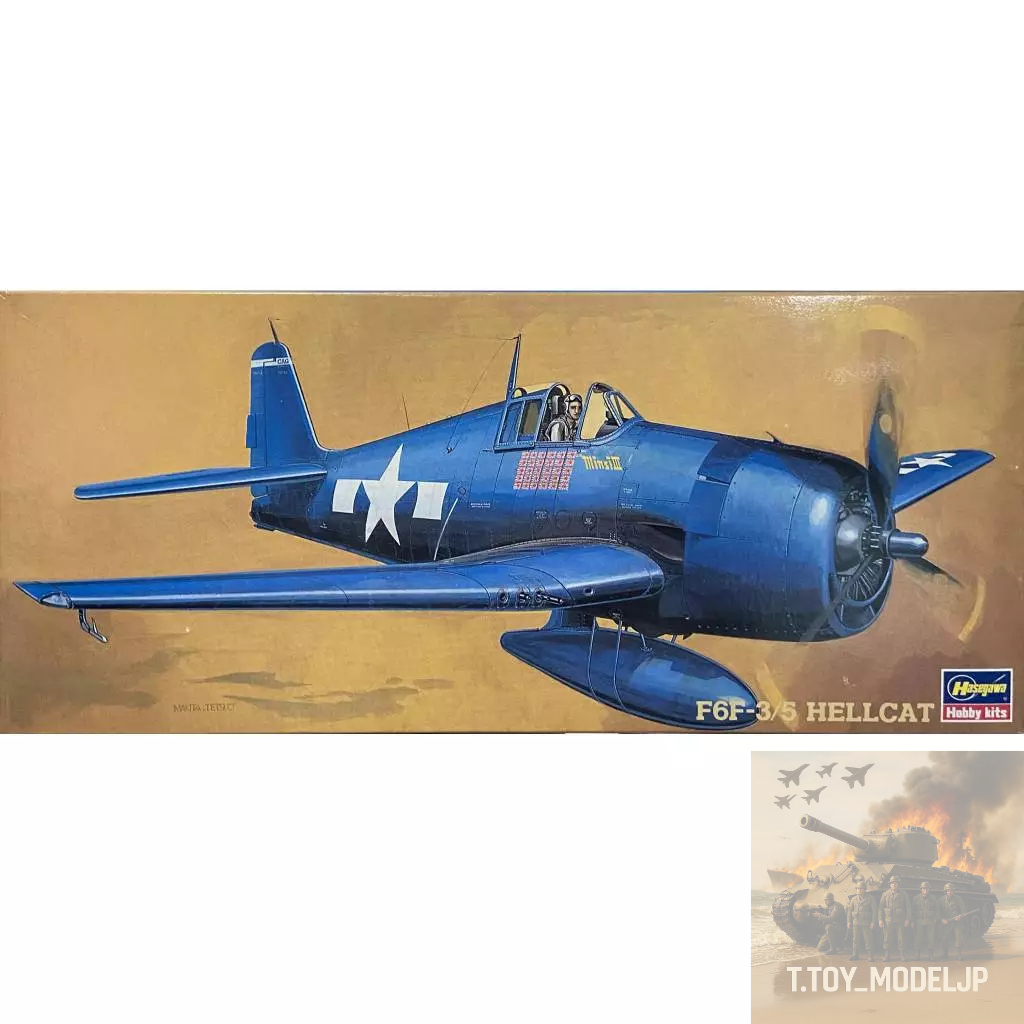 Hasegawa 1/72 F6F-3/5 Hellcat โมเดลเครื่องบินรบ เครื่องบินรบ เครื่องบินประกอบ