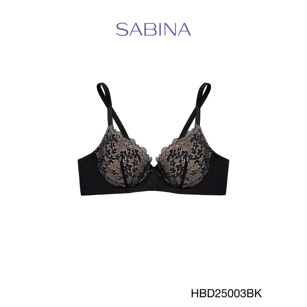 Sabina Habpy Perfect Bra Level 1 เสื้อชั้นใน  มีโครง รหัส HBD25003BK - สีดำ