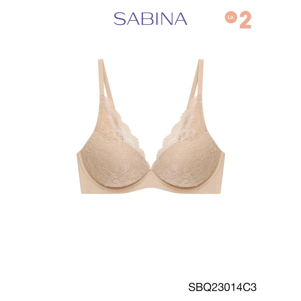 Sabina Twenty Five Level 2 เสื้อชั้นใน ไร้โครง รหัส SBQ23014C3 - สีเนื้อเข้ม