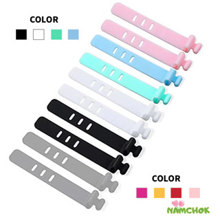 【NK】ชิ้น ที่ม้วนสายชาร์จซิลิโคน ที่เก็บสายเคเบิลเครือข่าย ที…