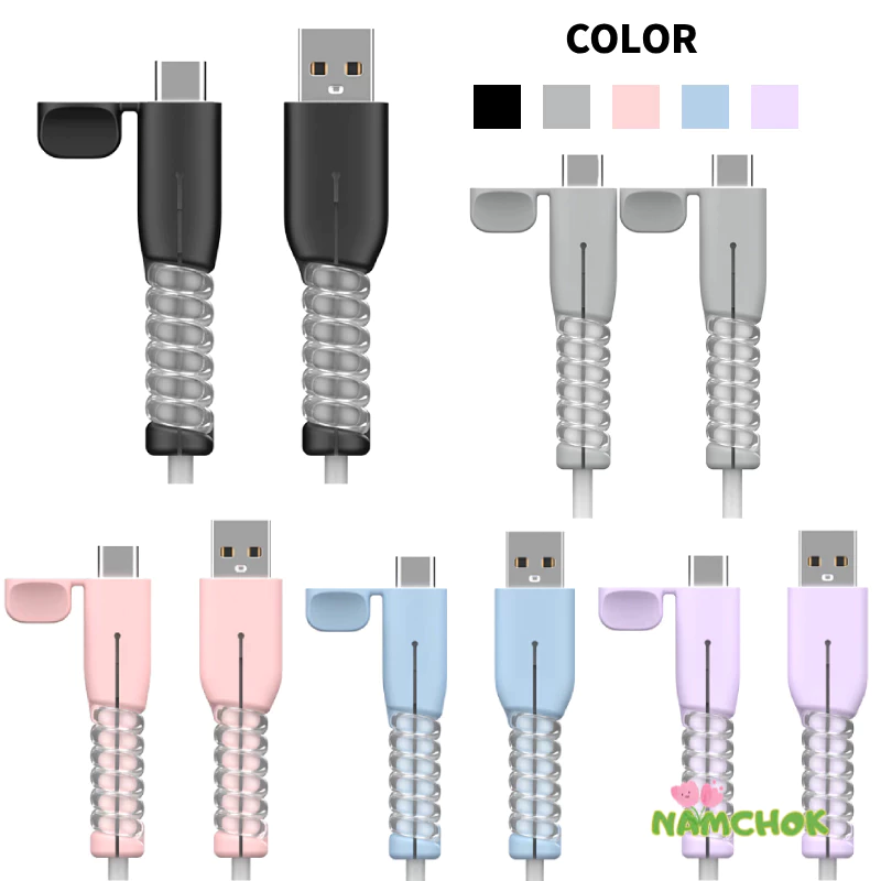 【NK】ฝาครอบป้องกันซิลิโคนเหมาะสำหรับฝาครอบป้องกันสายเคเบิลข้อมูล ตัวถนอมสายชาร์จ กันสายหัก USB/Type C/IP ซิลิโคน อุปกรณ์เ