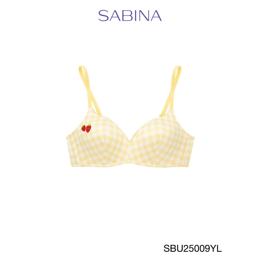 Sabina Pretty Perfect Level 1 เสื้อชั้นใน  ไร้โครง รหัส SBU25009YL - สีเหลืองอ่อน