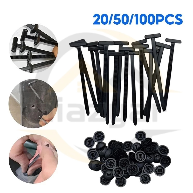 😍20-50-100ชิ้นไนลอน Universal Cable Tie Buckle ทนทาน Heavy Duty Self locking Zip Ties ปรับสวมใส่อเนกประสงค์สายรัดพลาสติก