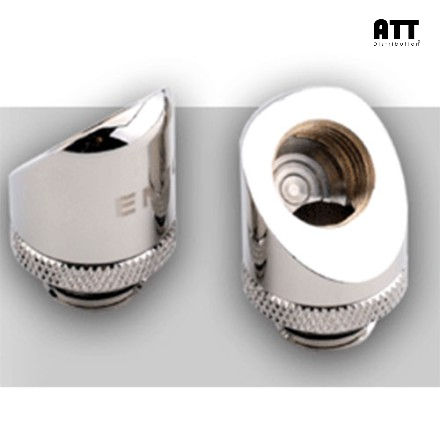 (2 PCS) Enzotech silver 45 degree rotary adapter
