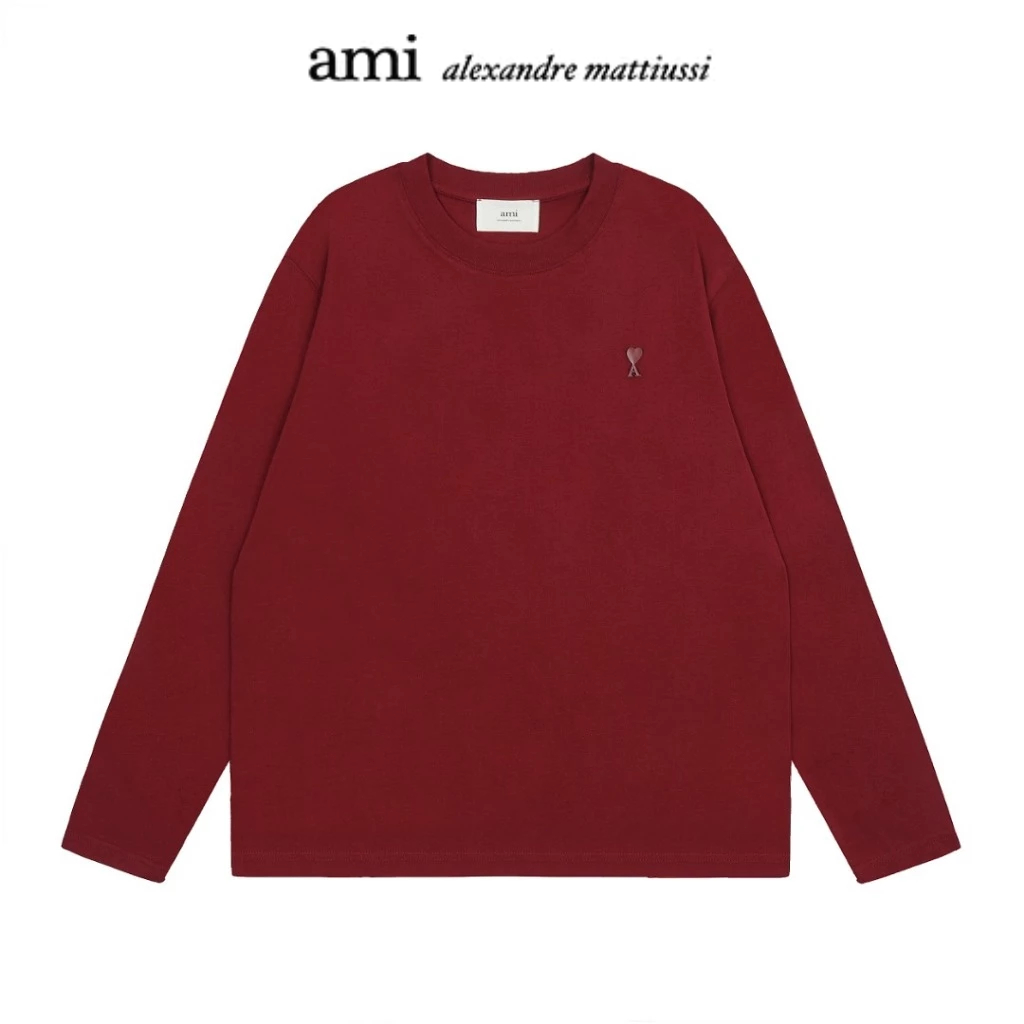 【AMI Paris】T-Shirt แขนยาว LOVE เสื้อ คอกลม หลวม