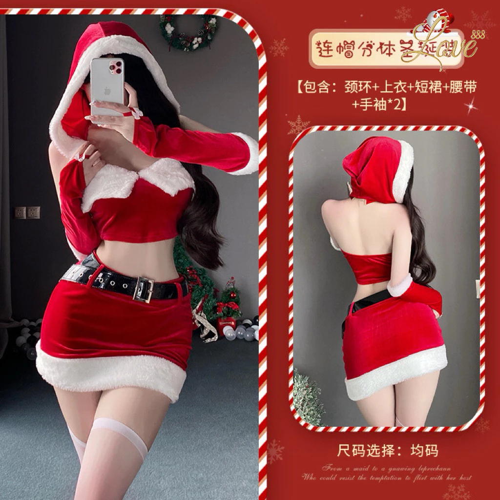 ชุดแซนตี้ ชุดคริสต์มาสต์ ชุดคอสเพลย์ รุ่น Z302 (Ya) 🏆เกรดพรีเมี่ยมแท้ Love888