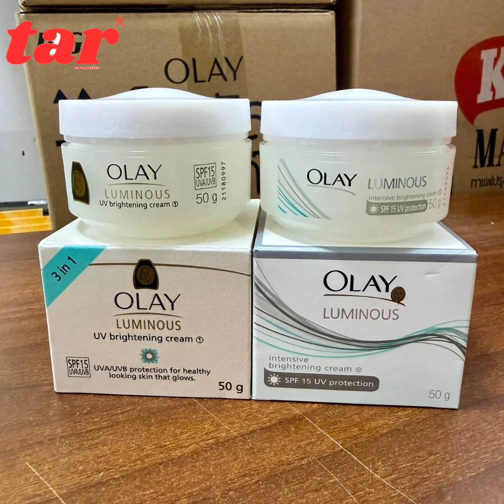 Olay โอเลย์ กระปุก ลูมินัส ยูวี ไบร์ทเทนนิ่ง SPF15 /อินเทรนซีฟ ไบร์ทเทรนนิ่ง ครีม 50ก.