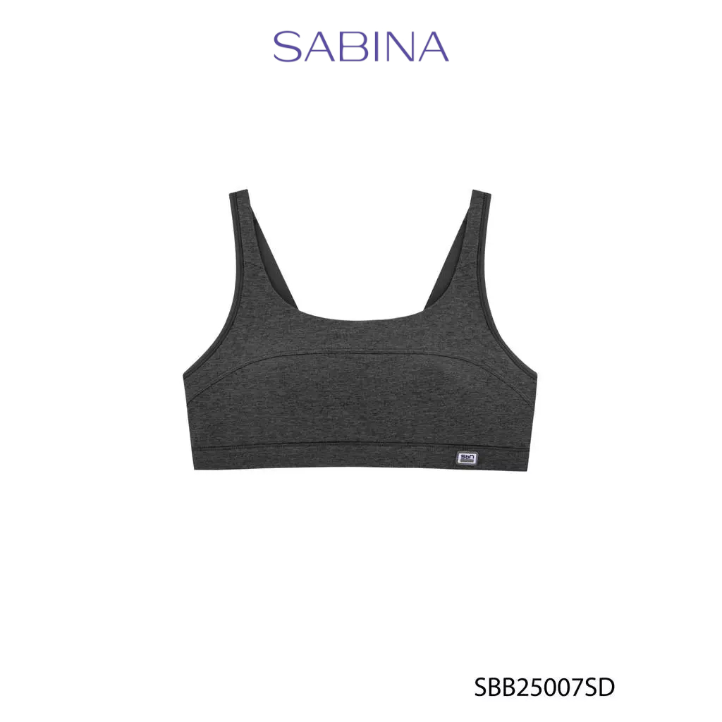 Sabina Sbn Sport Light to Medium Support เสื้อชั้นใน  ไร้โครง รหัส SBB25007SD - สีเทาเข้ม