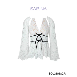 SABINA | JANESUDA x SABINA เสื้อแขนยาว (แขนถอดออกได้) Lady Jane รหัส SOL23038CR สีขาว