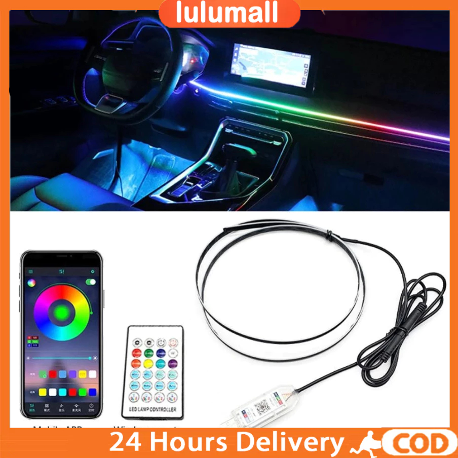 ซม.รถ Ambient ไฟ USB APP ควบคุมระยะไกล LED ภายใน RGB Symphony บรรยากาศโคมไฟสําหรับ Tesla รุ่น 3 YSX 