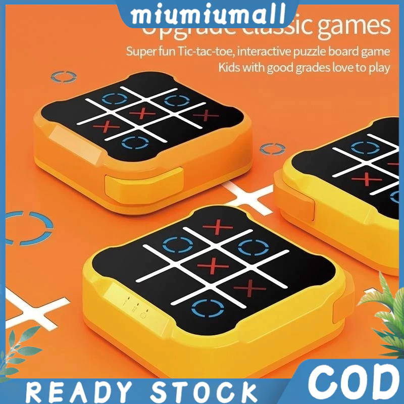【COD】สมาร์ท Tic-Tac-Toe 3-in-1 กล่องเกมปัญญาสําหรับเด็กของเล่นครอบครัวเกมกระดานการฝึกอบรมหน่วยความจําและโฟกัส