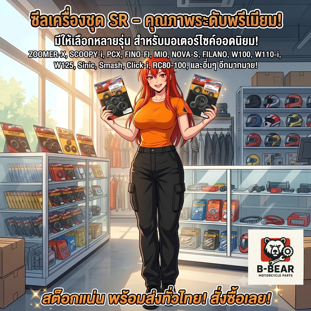 ซีลเครื่องชุด Wave / Dream / Smash / Sonic / Click-i / PCX / MIO / N-MAX / FINO / Y100 คุณภาพดี ทนทาน พร้อมส่ง!!!