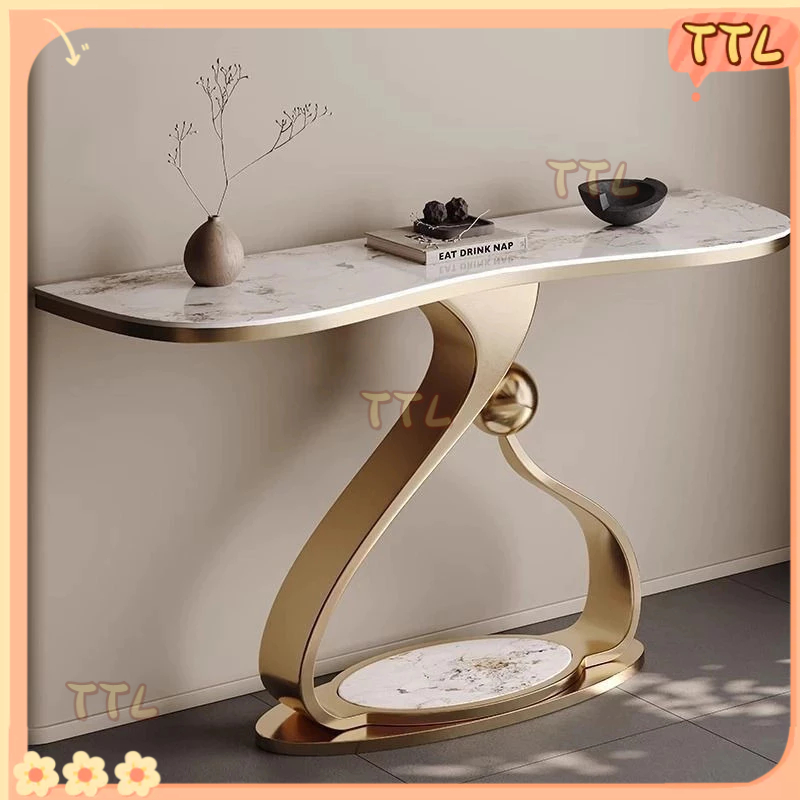 「TTL」 โต๊ะคอนโซลสไตล์อิตาลีแบบกระดานหิน / เคาน์เตอร์บ้านสไตล์โมเดิร์นเรียบง่าย / โต๊ะคอนโซลทางเดินห้องนั่งเล่น