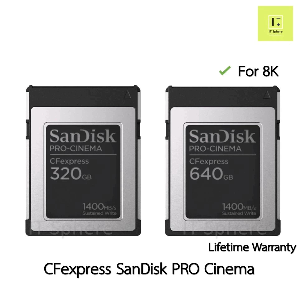 [ศูนย์ไทย] 8K CFexpress Type B SanDisk Extreme PRO Cinema 320GB 640GB TypeB memory card SDCFEC GN4NN