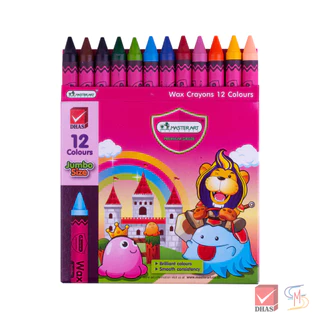 Master Art มาสเตอร์อาร์ต สีเทียน ขนาดจัมโบ้ 12 สี จำนวน 1 กล่อง