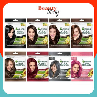 GARNIER Color naturals การ์นิเย่ คัลเลอร์ แนทเชอรัลส์ ครีมย้อมผม ครีมเปลี่ยนสีผม ปิดผมขาว (แบบซอง 30ml)