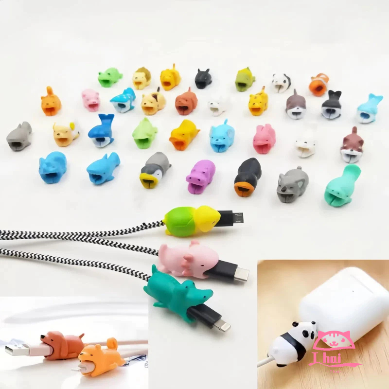 Thai ที่กันสายหัก ลาย01-45 Cable Bite ลายการ์ตูน cable protector สำหรับ สายชาร์จ iP/Android/USB/Type-C ถนอมสาย