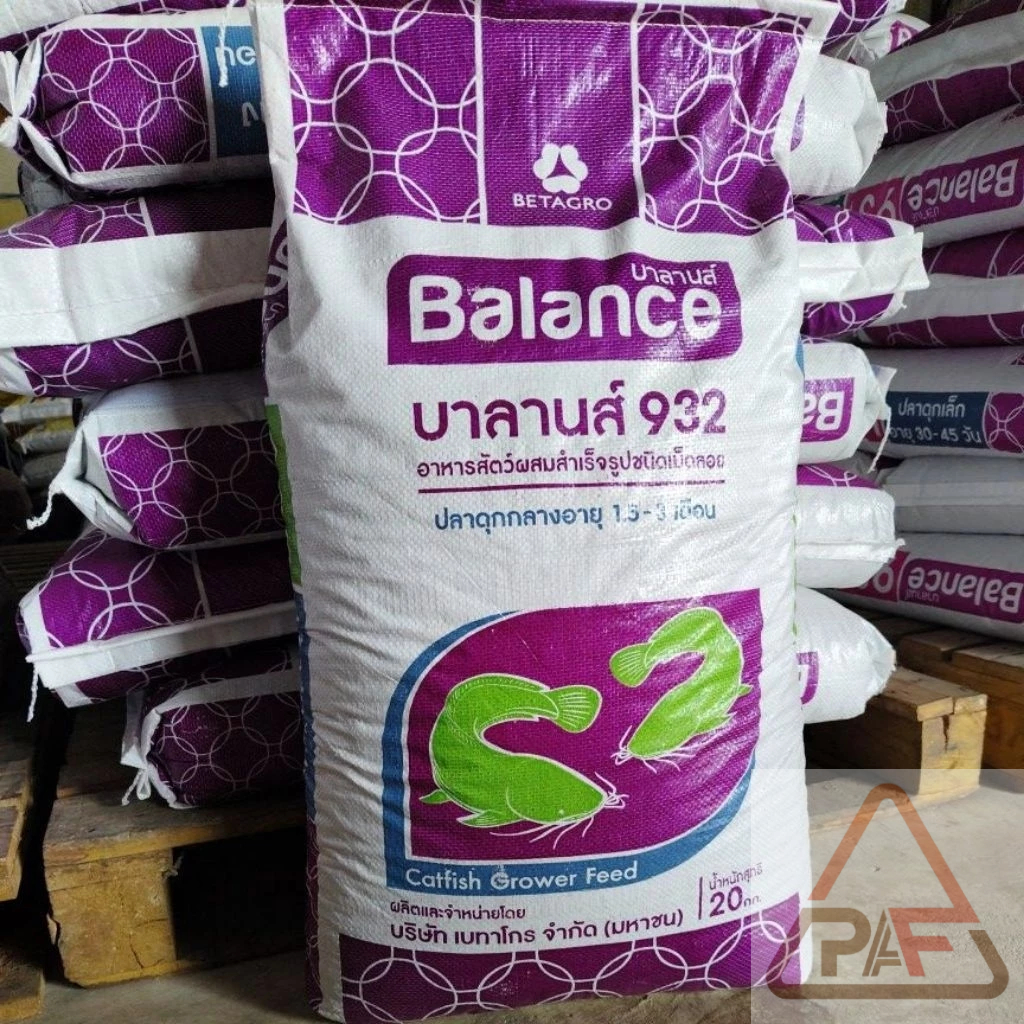 *ส่งฟรี* อาหารปลาดุก ขนาดเม็ดกลาง (932) โปรตีน 30% บรรจุ 20kg.
