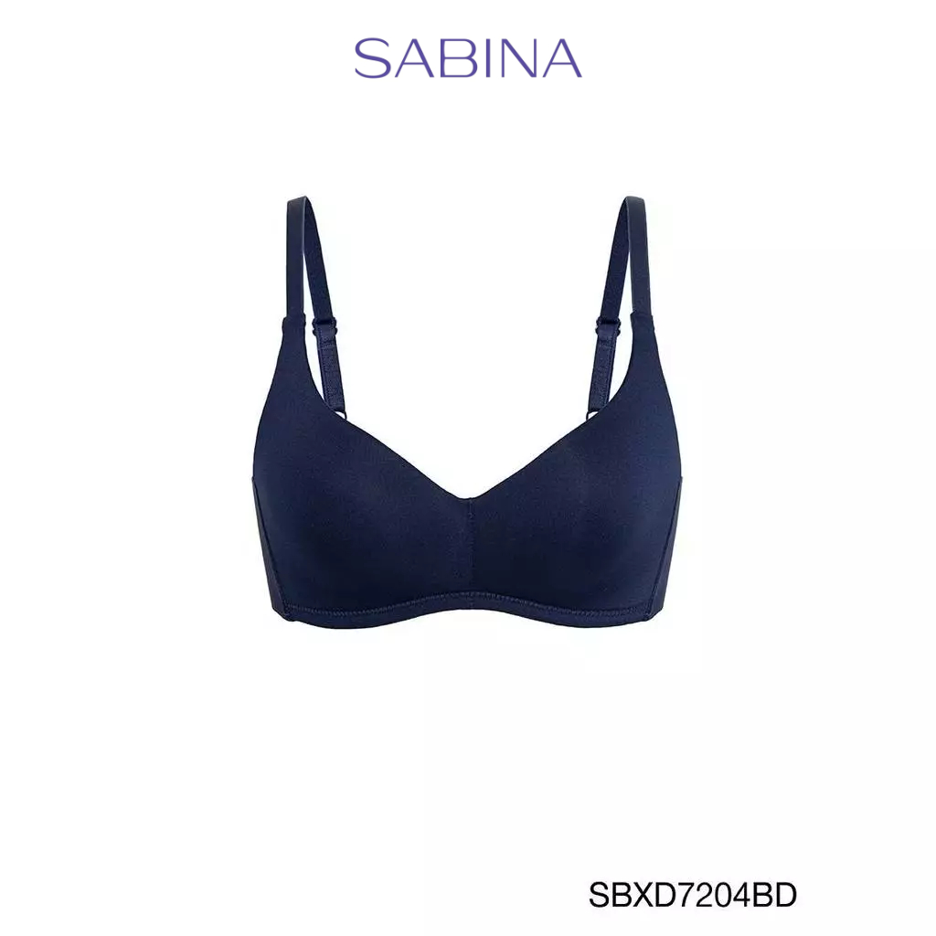 Sabina Perfect Bra Level 1 เสื้อชั้นใน ไร้ตะเข็บ ไร้โครง รหัส SBXD7204BD - สีน้ำเงินเข้ม
