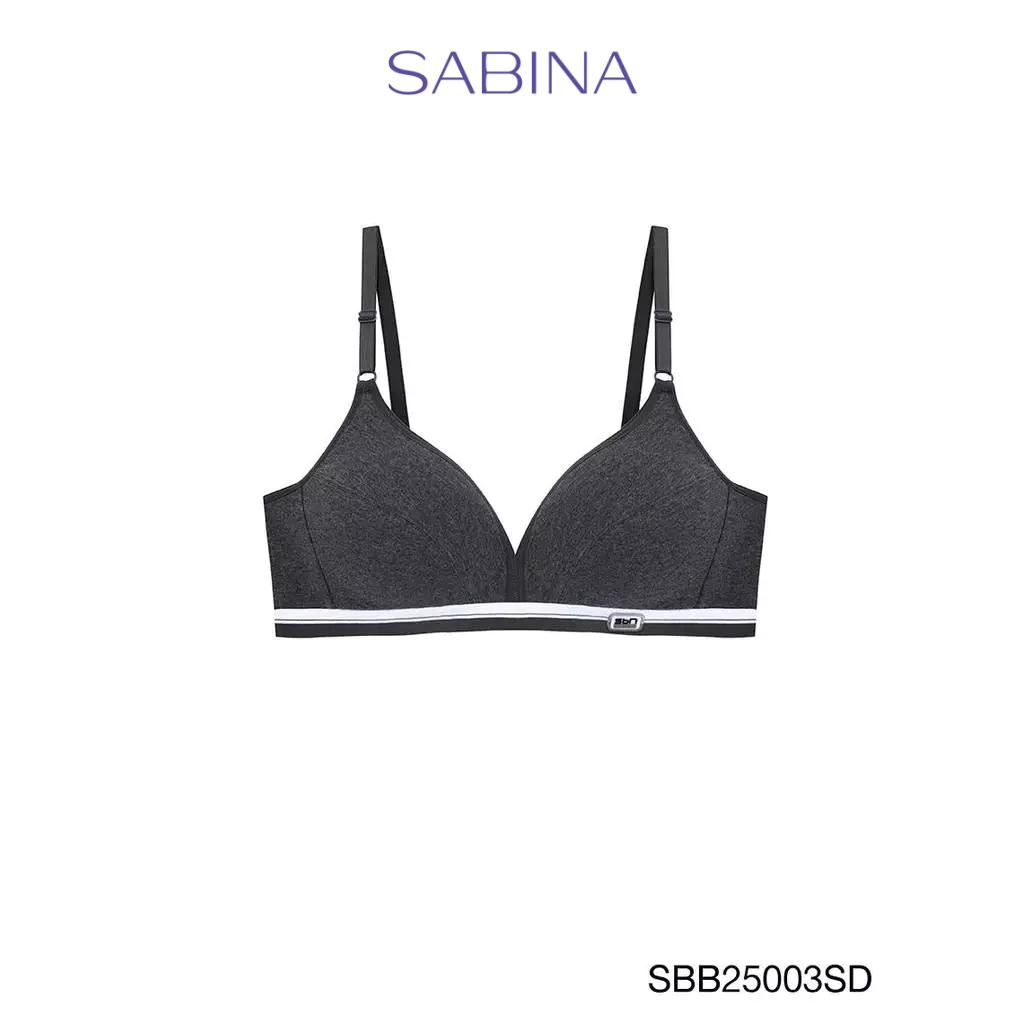 Sabina Sbn Sport Light to Medium Support เสื้อชั้นใน ไร้โครง รหัส SBB25003SD - สีเทาเข้ม